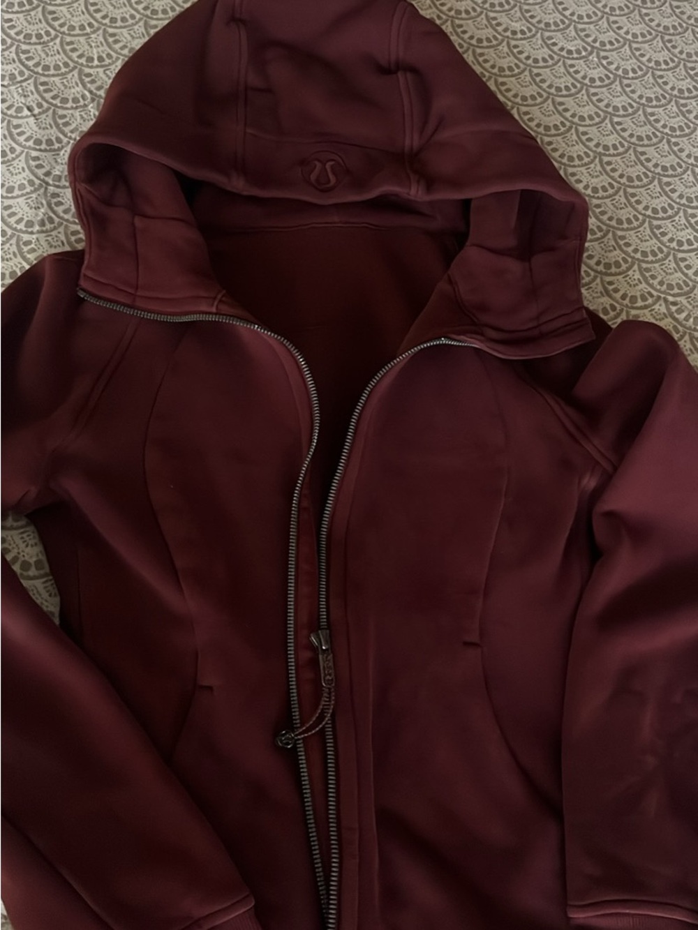 lululemon athletica Women's Deep Burgundy Hooded Zip Bomber